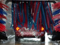 car inside automatic car wash